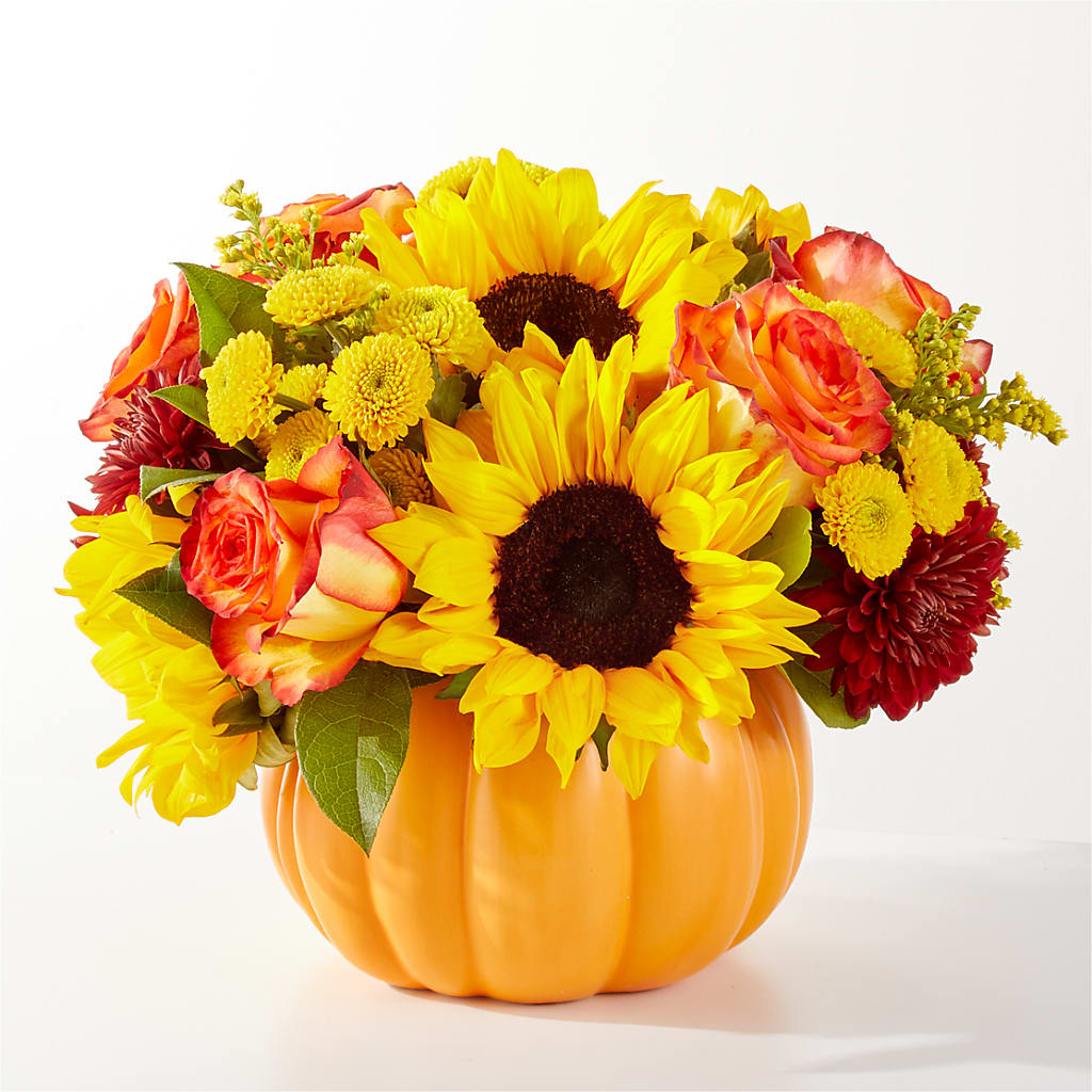 Golden Gourd Pumpkin Bouquet – Kennewick Flower Shop Inc, Kennewick WA