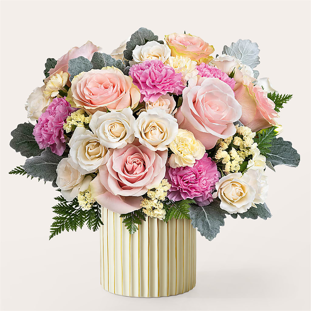 Blissful Moments Bouquet with Ivory Vase – Kennewick Flower Shop Inc, Kennewick WA