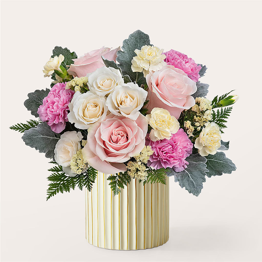 Blissful Moments Bouquet with Ivory Vase – Kennewick Flower Shop Inc, Kennewick WA