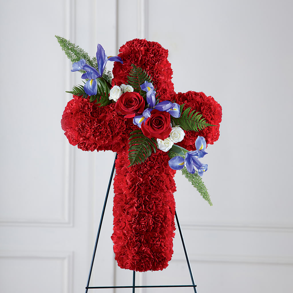 Faithful Hero Floral Cross – Kennewick Flower Shop Inc, Kennewick WA