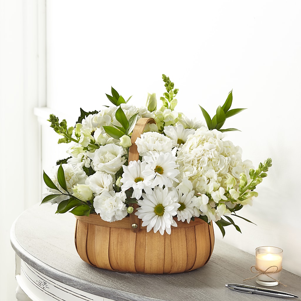 Pure Ivory Basket – Kennewick Flower Shop Inc, Kennewick WA
