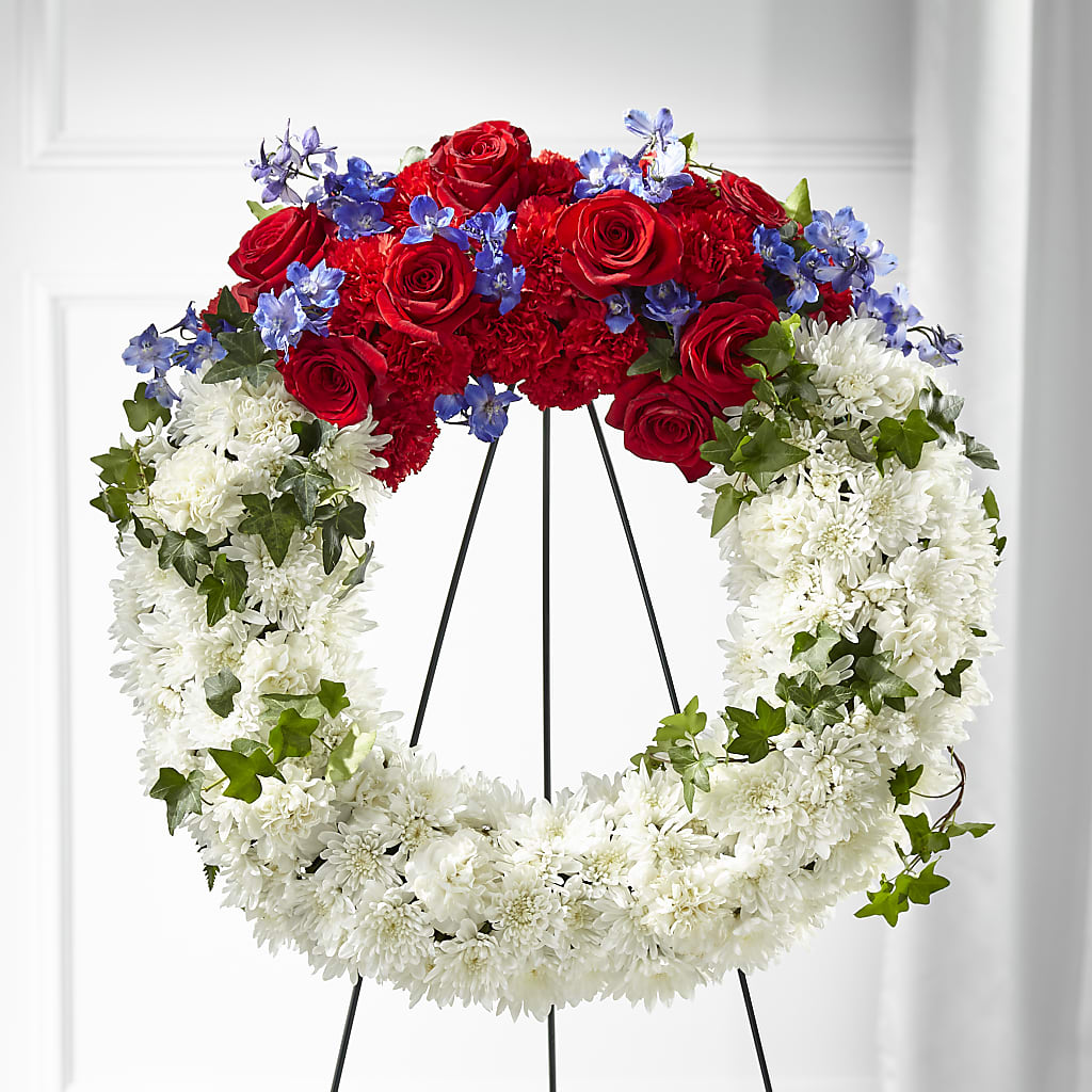 Patriotic Passion Wreath – Kennewick Flower Shop Inc, Kennewick WA