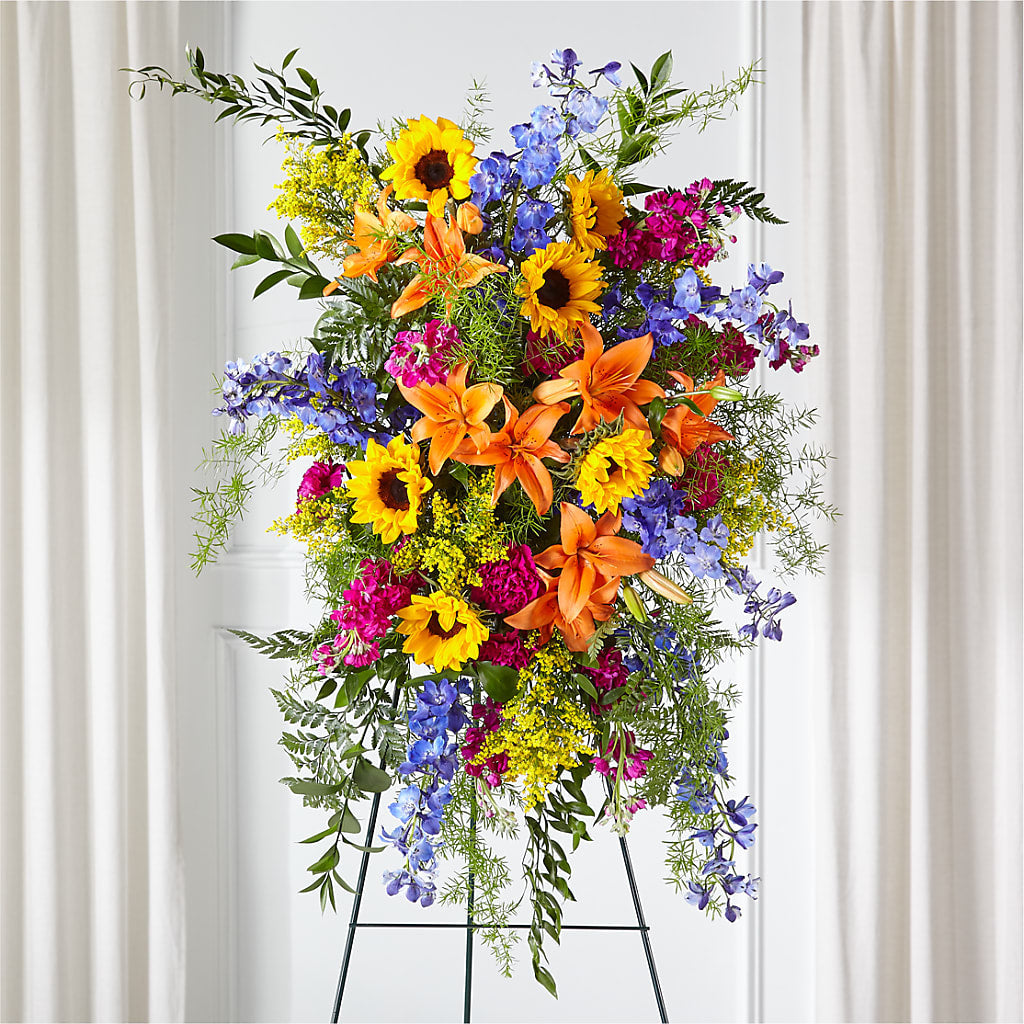 Sunlit Memories Standing Spray (Standard) – Kennewick Flower Shop Inc, Kennewick WA