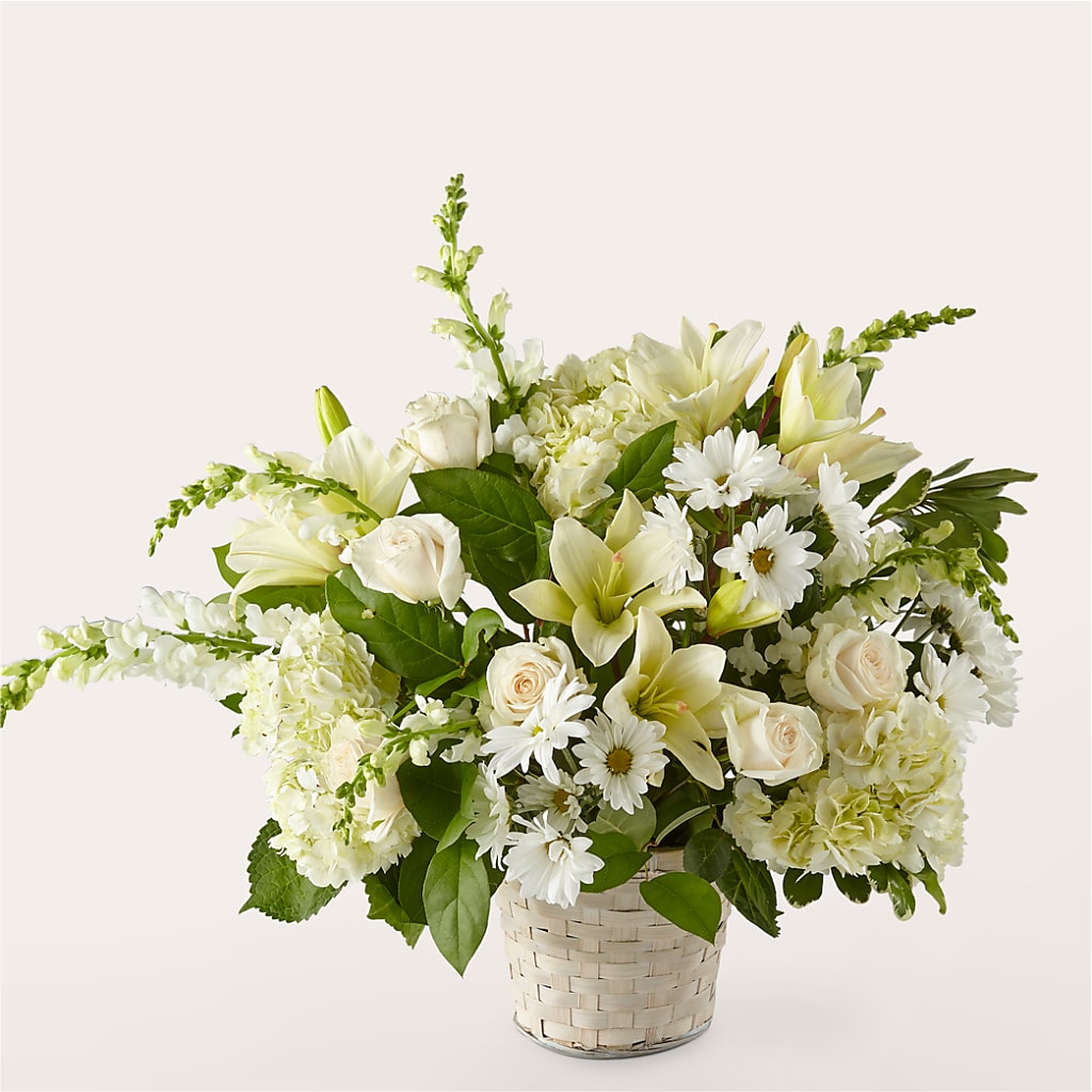 Ivory Elegance Floral Basket – Kennewick Flower Shop Inc, Kennewick WA