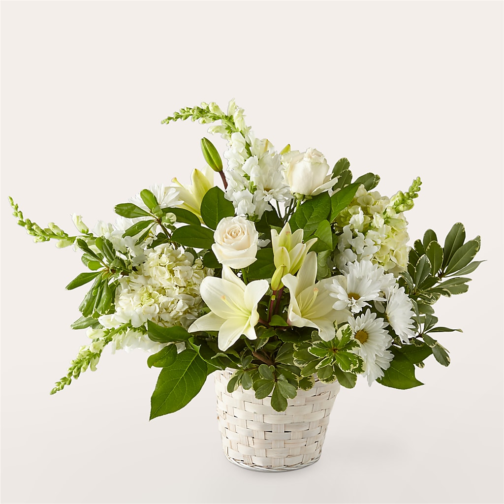 Ivory Elegance Floral Basket – Kennewick Flower Shop Inc, Kennewick WA