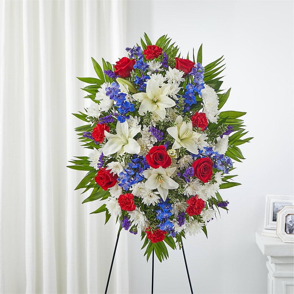 Cherished Service Standing Spray – Kennewick Flower Shop Inc, Kennewick WA