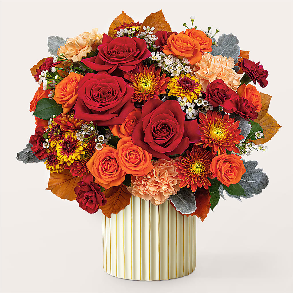 Merlot Bouquet with Ivory Vase – Kennewick Flower Shop Inc, Kennewick WA