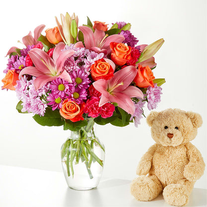 One and Only Bouquet and Bear Bundle –  Kennewick Flower Shop Inc, Kennewick WA