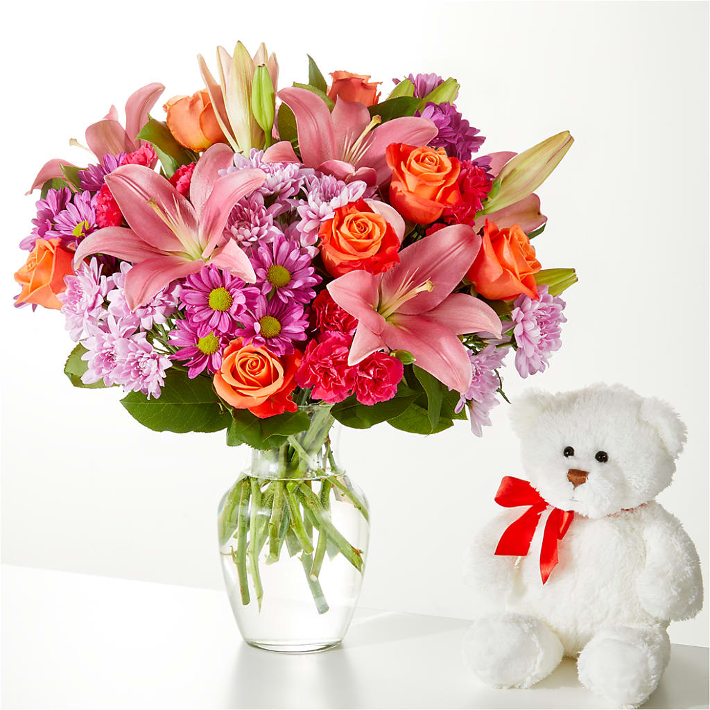 One and Only Bouquet and Bear Bundle –  Kennewick Flower Shop Inc, Kennewick WA