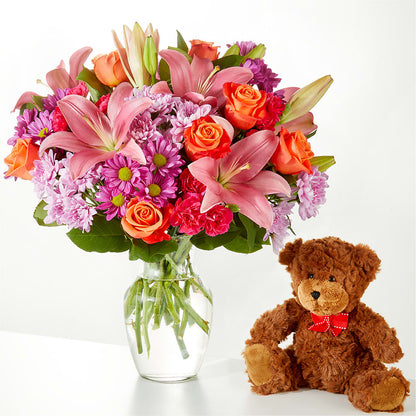 One and Only Bouquet and Bear Bundle –  Kennewick Flower Shop Inc, Kennewick WA