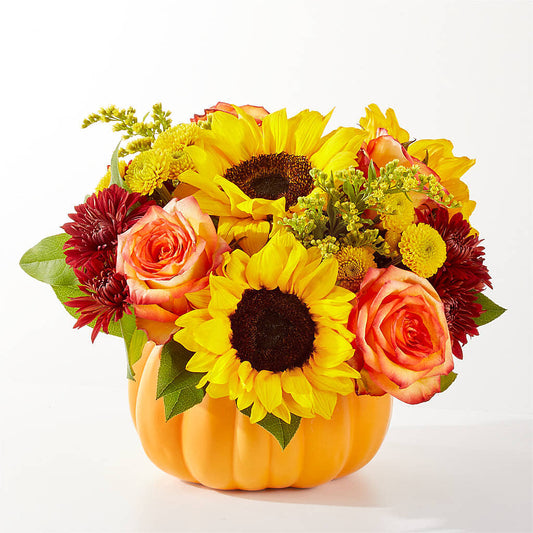 Golden Gourd Pumpkin Bouquet –  Kennewick Flower Shop Inc, Kennewick WA