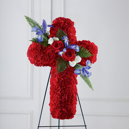 Faithful Hero Floral Cross –  Kennewick Flower Shop Inc, Kennewick WA