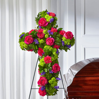 Tribute Rose Floral Cross –  Kennewick Flower Shop Inc, Kennewick WA