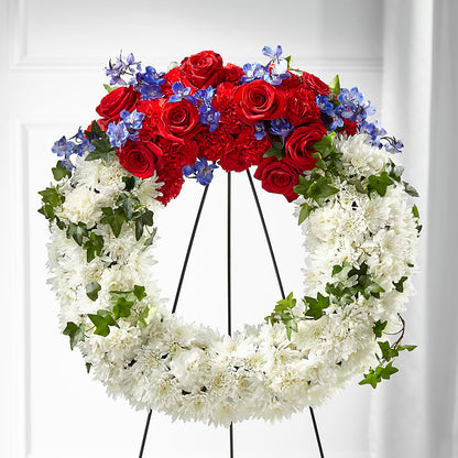 Patriotic Passion Wreath –  Kennewick Flower Shop Inc, Kennewick WA