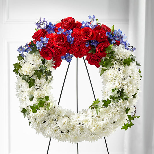 Patriotic Passion Wreath –  Kennewick Flower Shop Inc, Kennewick WA