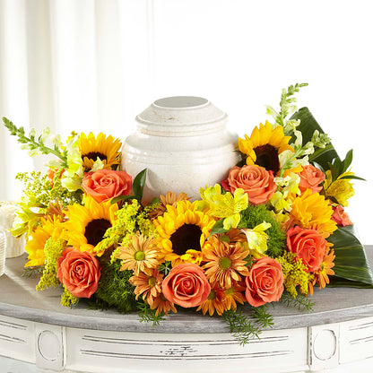 Faithful Sunflower Cremation Adornment –  Kennewick Flower Shop Inc, Kennewick WA