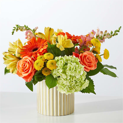 Autumn Sunshine Bouquet with Ivory Vase –  Kennewick Flower Shop Inc, Kennewick WA