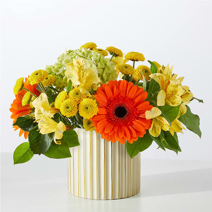 Autumn Sunshine Bouquet with Ivory Vase –  Kennewick Flower Shop Inc, Kennewick WA