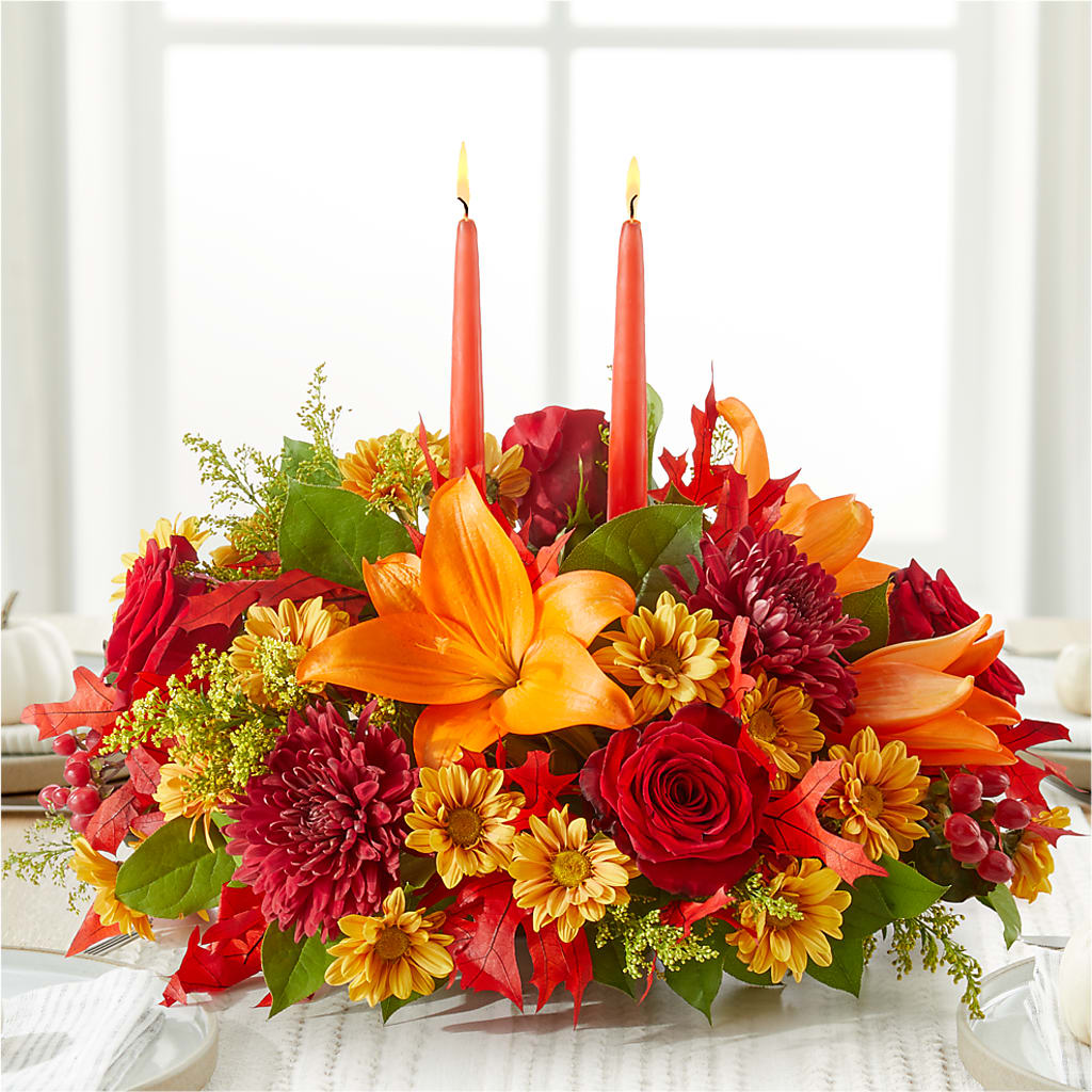 Autumn's Embrace Centerpiece –  Kennewick Flower Shop Inc, Kennewick WA