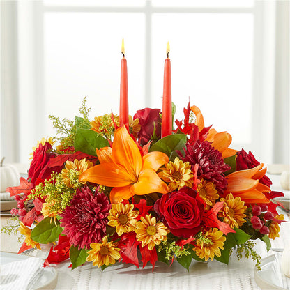 Autumn's Embrace Centerpiece –  Kennewick Flower Shop Inc, Kennewick WA